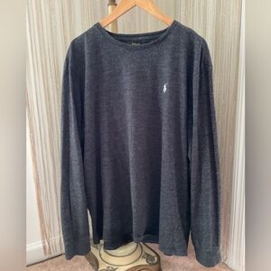 Ralph Lauren Charcoal Long Sleeve Jersey Tee
